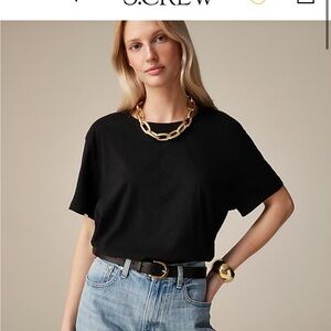 Jcrew vintage Jersey black tshirt - never been worn, in bag, with tags. Size S